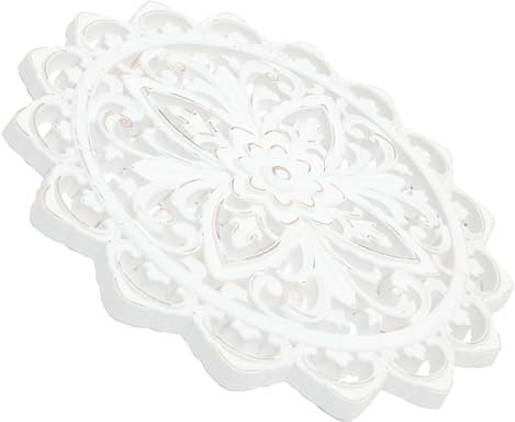 TOPBATHY Rustic 3d Embossed Flower Wood Wall Art Panel, Vintage Textured Wooden Wall Decor for Farmhouse Home Decoration