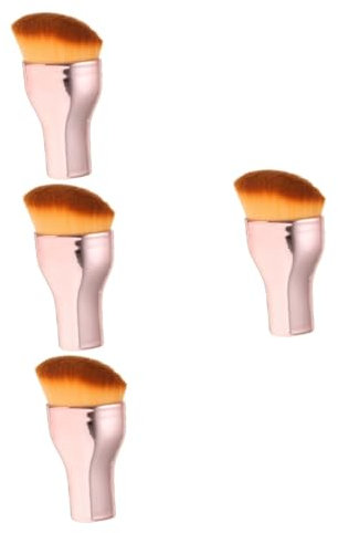 Ipetboom 4pièces Pinceau Fond De Liquide Élégant Pour Maquillage Brosse Portable Pour Femme Application Précise Et Professionnelle Design Raffiné Doré Pour Types De Fond De Teint