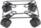 Colcolo Plant with Wheels Square Potted Plant Mover Stand with Wheels Plant Pot Trolley Rolling Plant Stand, Metal Iron Flower Pot Rack on Rollers for Home Garden