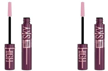 Maybelline New-York - Mascara Volume & Longueur - Sky High - Teinte : Burgundy Haze, 7,2 ml (Lot de 2)