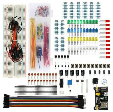Electronics Learning Kit DIY Electronic Starter Kit Hole Breadboard with Hole Breadboard Tutorial LED Variety Pack