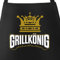 XCSJKJ Grillschürze für Männer Kochschürze Herren Schürze lustig, Grill schürze für Männer küchenschürze Herren personalisiert Grill Schürze mit 2 Taschen Grill Schürze (06-GrillKönig)