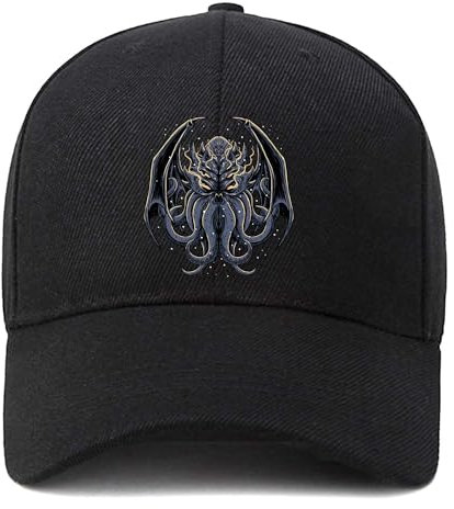 ATOurDealss Baseballkappe, Vätermütze, unstrukturierte Baumwolle, verstellbare Mütze für Damen und Herren, Cthulhu, One size