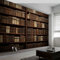 Fototapete Bücherregale Im Retro Stil Vlies Tapeten Wandtapete, Vintage Bücher Moderne Wanddeko Design Wand Dekoration Wohnzimmer Schlafzimmer Büro Flur 500 x 280 cm (B x H) Wandtapete