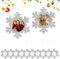 NHTJTHE 12 Stück Mini Bilderrahmen Weihnachten Filz zum Aufhängen,Christbaumanhänger Glitzer,Hängend Weihnachtsbaumschmuck Foto Rahmen,Weihnachtsbaum Dekoration(Weiß)