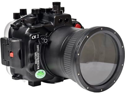 Sea frogs Underwater Camera Housing Compatible with Sony A1 90mm IPX8 40m/130ft Maximum Diving Depth Waterproof Camera Case for Diving, Surfing, Rowing