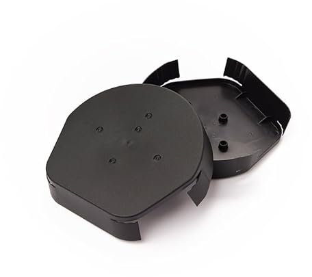 2 x Easy-Trim Domed/Half Round End Cap - Dry Verge Unit Gable Roof Mortar Free (Black)