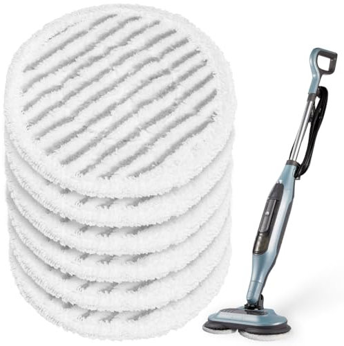 Mellbree Replacement Steam Mop Pads Compatible with Shark S6002UK 6Pcs, Reusable Steam Mop Compatible with Shark S6002UK S7201UK