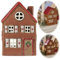 LS-LebenStil Teelichthaus Lichthaus 15cm Braun Kranz Keramik Fachwerkhaus Nyhavn Teelichthalter