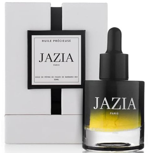 Huile de Pépin de Figue de Barbarie Bio JAZIA 30 ml – 100% Pure Pressée à Froid – Sérum Visage Cheveux Ongles – Anti-Âge, Hydratante, Régénérante, Riche en Vitamine E & Antioxydants