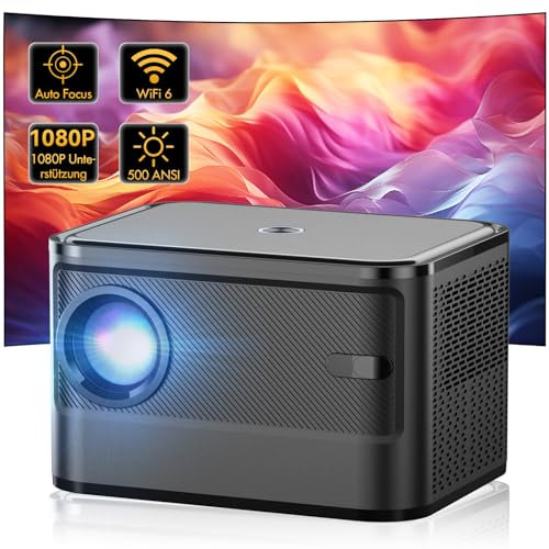 Mini vidéoprojecteur, 【Mise au point électrique】 A40 Projecteur portable 4K, 500ANSI Full HD 1080P WiFi Bluetooth projecteur, correction trapézoïdale, projecteur, téléphone portable, home cinéma pour