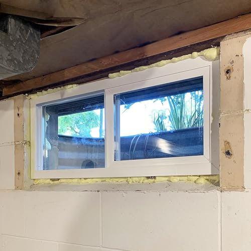 Vibeo Fenster 30-130 cm Breite Weiße Schuppenfenster, Aluminium-Hausfenster mit Klarem Glas und Fenstergittern, Anpassbare Schiebefenster Hühnerstallfenster(22x21in/56x53cm)