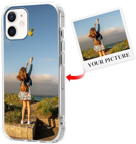 Xylota Personalisierte Handyhülle für iPhone 12/12 Pro 6,1'', Personalisiert Hülle mit Selbst Gestalten Eigenem Bild Foto Schutzhülle, Individuelle Design Stoßfest Case für iPhone 12 Pro,transparent