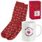 SUPERMOLON Set de Regalo San Valentín: Taza de Cerámica + Calcetines Suaves con Diseño Romántico, para Parejas Enamoradas, Regalo de San Valentín para Él y Ella, Regalo para Novios