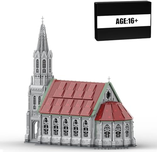BlocteckToy MOC Klemmbausteine Gotische Kathedrale Modell, 11413 Teile Groß Architecture Kirchen WeltberüHmtes Gebäude Set, MOC-191002