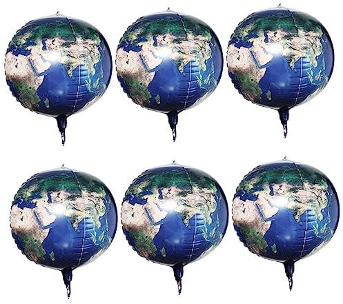 Abaodam 6St Erde Aluminiumfolienballon raumdeko ballons luftbalondeko Weltkugel balongas Ballongirlande Ballonpumpe Ballonbogenständer Planeten-Ballon-Ornament Ornament des Planeten