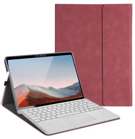 Custodia protettiva per Microsoft Surface Go 3/2/1 da 10, visualizzazione multipla angolazione, custodia sottile e leggera, porta pennino, leggera dissipazione del calore, compatibile con tastiera