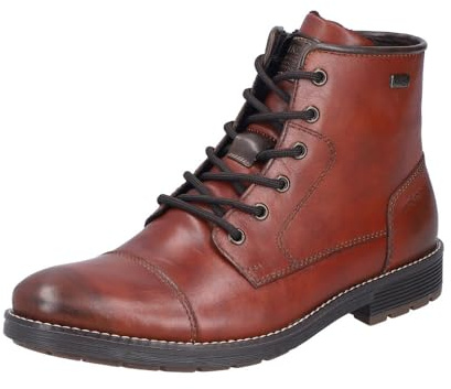 Rieker F4546-00 Schnürstiefel Glattleder Herren in schwarz
