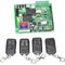 Motor Puerta Corredera, Abridor de puerta corredera, placa de circuito de Motor, controlador de tarjeta, placa base PCB con Control remoto,para Puerta de Jardín(Board only)