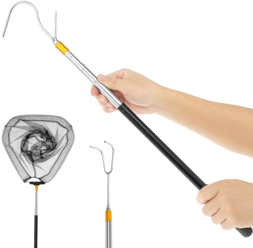 Sutowe LKW-Greifer, 40,6 - 147,7 cm, Teleskopstange, Greif-Werkzeug mit dreieckiger Netztasche und Haken, Pickup-Tonabnehmer, LKW-Bett für SUV-Anhänger, Wohnmobile