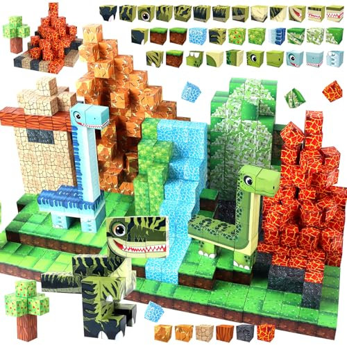 172 PCS Magnetisches Spielzeug Blöcke, Magnetische Bausteine, Magnetische Bausteine Bauspielzeug, Magnetisches Block-Set für Jungen Mädchen, STEM Montessori Spielzeug ab 3 Jahre Geschenk für Kinder