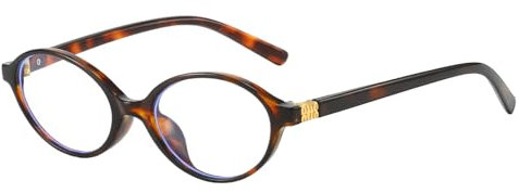 Blaulichtfilter Brille Damen,Vintage Oval Blaulichtbrille Damen Brille Ohne Stärke Damen Anti-Ermüdung,Augenschutz für Handy,Computer Und TV(schildpatt)