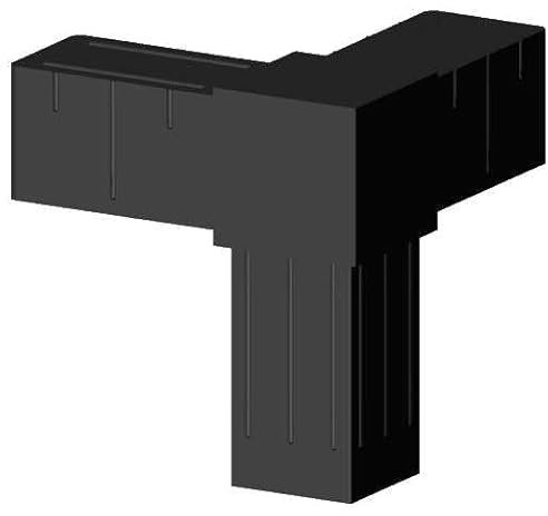 Raccordo a T, 2 assi, 3 aperture, 20 x 20 x 1,5 mm, antracite
