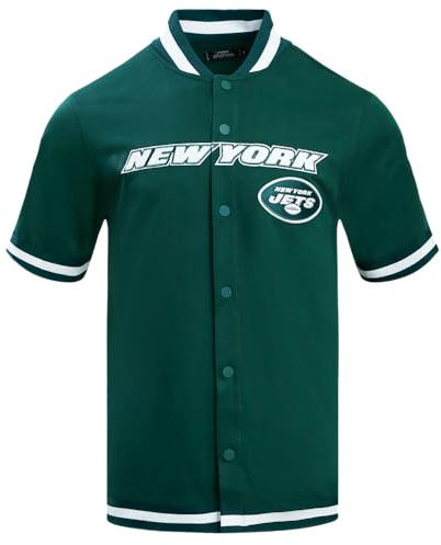 Pro Standard Herren Mens NFL Classic Chenille Cotton Double Knit Button Down T‑Shirt