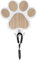 Gxdamxz Hundegarderobe, Hunde Garderobe Holz, Hundeleinenhalter Wand für Halsband & Hundezubehör, Dog Leash Holder for Wall, Weiß