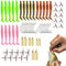 Syengery Kit Persico | 68 Esche Artificiali con Ami | Con Scatola di Immagazzinaggio Resistente E Attrezzatura Multifunzionale per all'Aperto adatta ad Angler Esperti e Principianti