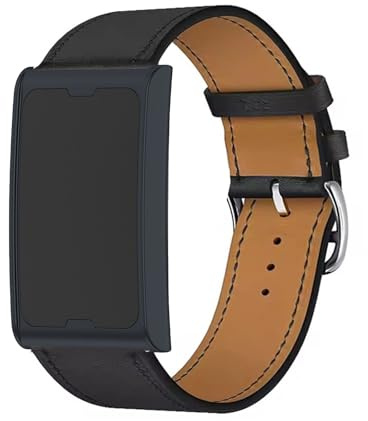 Weiches Leder Armband Kompatibel mit Amazfit Helio Strap Band, mit Verstellbare Metallschnalle Lederarmband für Herren und Damen Sport Ersatzarmband für Amazfit Helio Strap Armbänder (3,Eine Grösse)