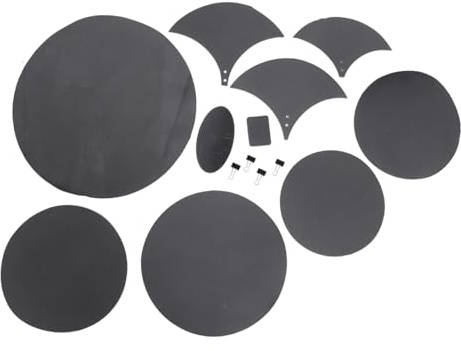 14 Stück Schlagzeug Dämpfungskissen für Leises Üben, Schwarz | Ebr Selbstklebend, Positionierbar für Fell und Bassdrum, für Schüler und Live Einsatz