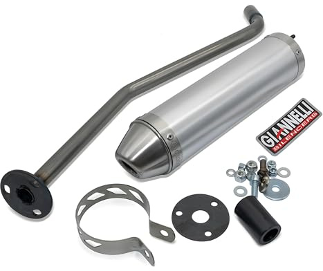 Giannelli Enduro Endschalldämpfer mit ABE kompatibel mit Generic Trigger 50 | Aluminium E-Zulassung, eintragungsfrei, mit Straßenzulassung kompatibel mit Generic Trigger 50 X-Enduro, KSR-Moto TR 50 SM