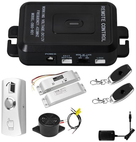 AccessShield Système de contrôle d'accès intelligent avec télécommande 2 pièces, bouton de commutation de porte, serrure électrique pour maison/hôtel/bureau