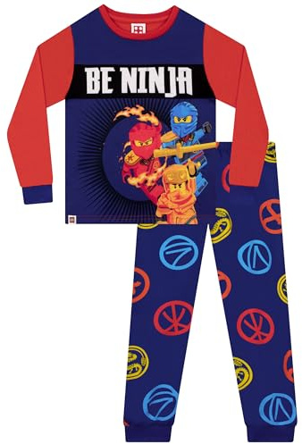 LEGO Ninjago Boys Pyjamas, Long Sleeve Kids Pyjamas, Ninja Boys' Pyjama Sets, Ages 5 To 13 Years