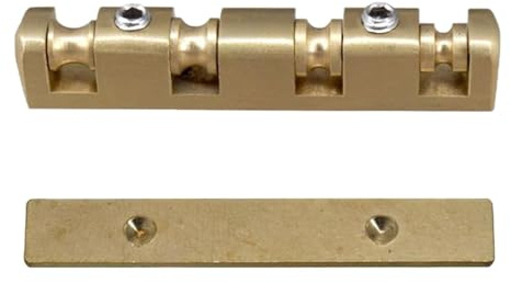 predolo Electric Brass Nut Ersatzteil Höhenverstellbarer Messing Roller Sattel für 4-saiten Bass Gitarre Komponenten für Musiker Luthier DIY