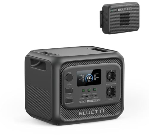 BLUETTI Elite 300 Powerstation & Charger 2 (separat lieferbar), 1000W Generator-Ladegerät, 3,2 Std. Schnelle Auto-Ladung, Kompakte 3000Wh Batteire Backup für Camping & Wohnmobil
