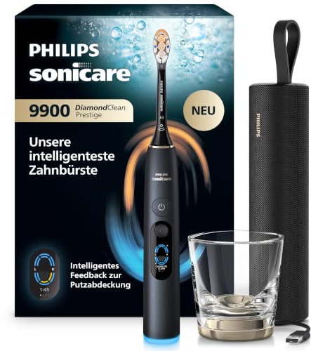 Philips Sonicare Next-Generation DiamondClean 9900 Prestige elektrische Zahnbürste - intelligentes Feedback zur Putzabdeckung