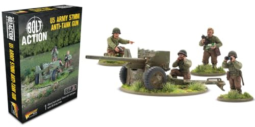 Warlord Games Pistolet antichar miniature en plastique de l'armée américaine 57 mm