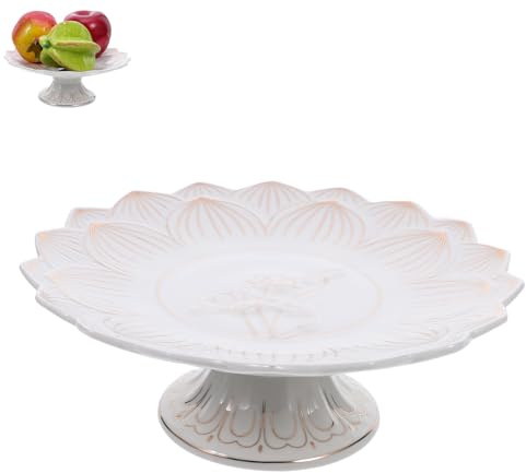 Zerodeko Piatto per Offerte Buddista in Ceramica Bianca da 6 Pollici, Superficie Liscia Facile da Pulire, Design Rotondo ed Elegante per Cerimonie e Pratiche Quotidiane