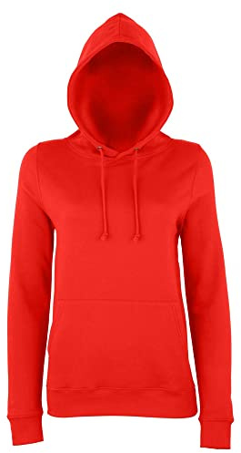 AWDis Women's Girlie College Hoodie, Red (Fire Red), 12 (Manufacturer Size:Medium)