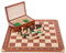 Square - Pro Schach Set Turnier Nr. 6 Mahagoni COR + 2 Extra Damen - Schachbrett + Schachfiguren Staunton 6 + Koffer - Schachspiel aus Holz