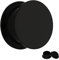 Treuheld® | 12mm Ohr Plug in Schwarz | Acryl/Kunststoff | Gewinde - Schraubverschluss | Classic Flesh Tunnel Plug | Hochwertig und Hautfreundlich
