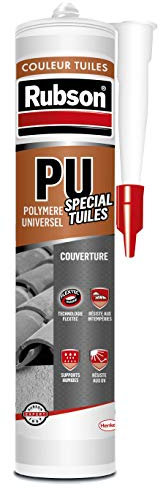 RUBSON PU Spécial Tuiles , mastic couverture couleur tuile, Polymère universel ,Cartouche 280ml