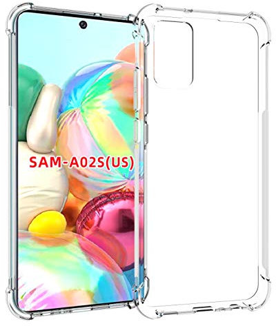 USTIYA Schutzhülle für Samsung Galaxy A02s, TPU, 4 Ecken, transparent, weich