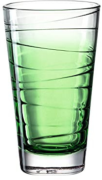 Leonardo Vario Struttura 026834 - Vaso para beber (1 unidad, apto para lavavajillas, vaso de cristal, cristal de jugo, 280 ml), color verde