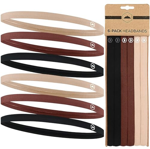 Tough Headware Haarband Damen und Herren - Dünne elastische Stirnbänder - Haarbänder für Sport Fußball Fitness - Stirnband Mädchen und Jungs - Sportband Set in versch. Farben