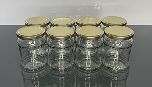 Einweckgläser 540 ml mit Deckel Gold Einmachglas Weck Einmachgläser Vorratsgläser (24 Stk.)