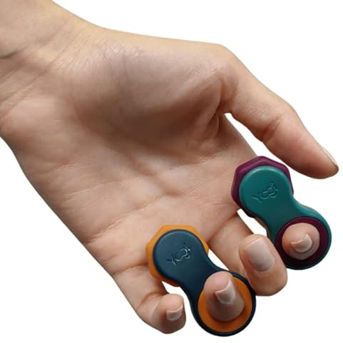 Yogi Fidget-Spielzeug für Erwachsene und Kinder - 5 Ringgrößen - Leises Fidget-Spielzeug für ADHD, ADD und Autismus - 2er-Pack