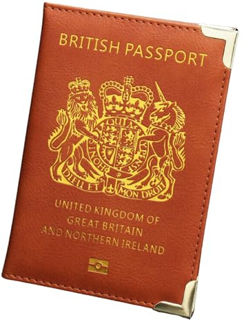 Glamified, Regno Unito Viaggi Passaporto Titolare Della Copertura Del Raccoglitore Della Copertura Del, Arancione, 14.8 * 11.2 * 0.6 cm, Moderno